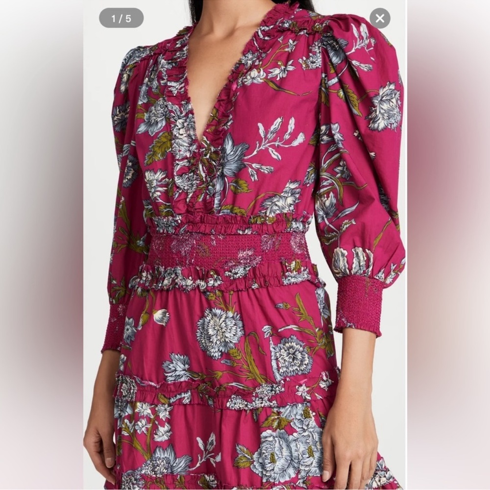 Love The Label Wanda Print Dress| v neck floral mini dress